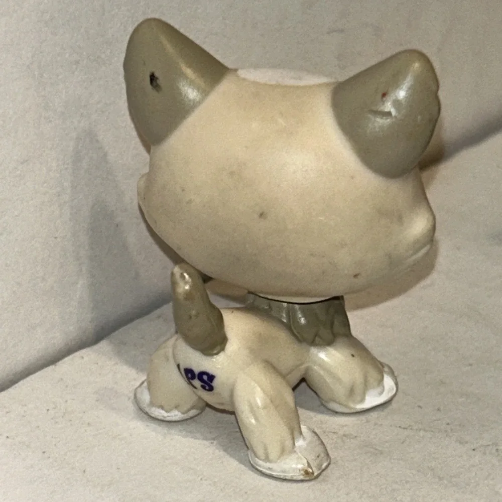 Littlest Pet Shop LPS #1817 Tan & White Husky Dog‎ - Authentic